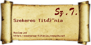 Szekeres Titánia névjegykártya